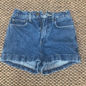High waisted denim shorts